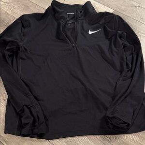 Nike Black Quarter-Zip Top with Swoosh